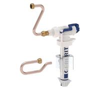 Robinet flotteur Geberit type 380, alimentation latérale, 3/8", mamelon en laiton