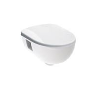 Geberit - Selnova Cuvette suspendue sans bride en céramique blanche avec abattant de WC SoftClose en Duroplast, blanc (WC-Selnova)