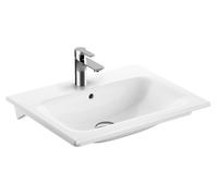 Geberit Selnova Square lavabo 60x48 cm rectangulaire de meuble-encastrée blanc brillant 500.994.00.1