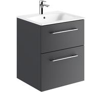 Geberit Selnova Square lavabo avec meuble 55 cm graphite 501.233.00.1