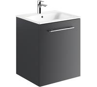 Geberit Selnova Square lavabo avec meuble 55 cm graphite 501.249.00.1