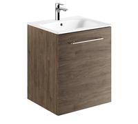 Geberit Selnova Square lavabo avec meuble 55 cm noyer 501.250.00.1