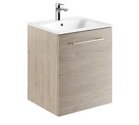 Geberit Selnova Square lavabo avec meuble 55 cm noyer 501.251.00.1