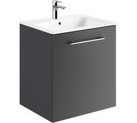 Geberit Selnova Square lavabo avec meuble 60 cm graphite 501.253.00.1
