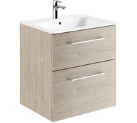Geberit Selnova Square lavabo avec meuble 60 cm noyer 501.239.00.1
