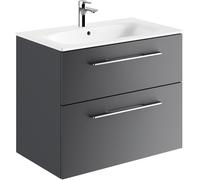 Geberit Selnova Square lavabo avec meuble 80 cm grise 501.241.00.1