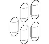 Geberit set tampon pour siège de bidet 598031000 Vitelle (5 pcs.)