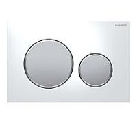 Geberit Sigma 20 plaque de déclenchement 115882KL1 blanc / chromé satiné