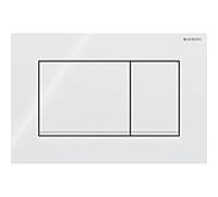 Geberit Sigma 30 115883111 Plaque / bouton blanc , bande blanc mat, pour double chasse, plastique