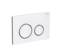 Geberit Sigma21 - Plaque de commande pour WC avec pour chasses d'eau à 2 volumes blanc / blanc/chrome ultra brillant