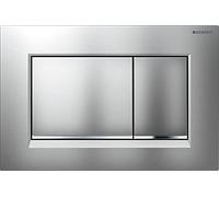 Plaque de fixation Geberit Sigma30, pour rinÃ§age Ã 2 quantitÃ©s, Coloris: chromÃ© mat, revÃªtement easy-to-clean / chromÃ© brillant - 115.883.JQ.1