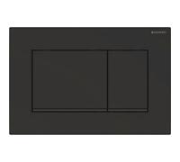 Geberit Plaque d'actionnement Sigma 20 Square 115883161 noir mat double chasse plastique
