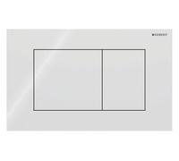 Geberit Sigma 40 Plaque de commande carrée en verre blanc brillant pour réservoir Sigma 8 cm (UP720) et 12 cm (UP320)