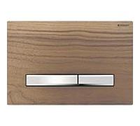 Plaque de fixation Geberit Sigma50 pour rinçage à 2 quantités, Coloris: chromé / noyer américain - 115.788.JX.2