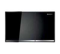 Geberit Sigma 60 Square Plaque d'actionnement 115640SJ1 Verre noir, actionnement encastré