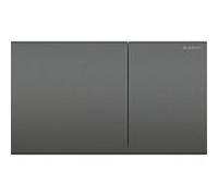 Plaque de fixation Geberit Sigma70 pour rinÃ§age Ã 2 quantitÃ©s, 115.622., Coloris: Acier inoxydable noir-chromÃ© - 115.622.QD.1
