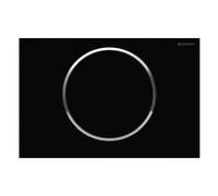Geberit Sigma bouton de chasse d'eau pour WC chrome brillant-noir 115.758.KM.5