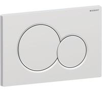 Geberit Plaque de déclenchement Sigma 01 ronde laquée chrome mat pour double chasse plastique
