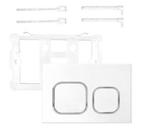 Geberit Sigma Plaque de commande WC de rechange - Argenté mat - Double chasse d'eau 2/4 l - Plaque de commande universelle pour UP300, UP320 (242 x 162 mm)