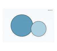 Geberit Sigma01 plaque de déclenchement pour rinçage à 2 quantités, pour WC Bambini, 115.770., Couleur: Blanc, bouton bleu océan/bleu clair - CM