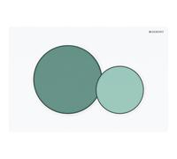Geberit Sigma01 plaque de déclenchement pour rinçage à 2 quantités, pour WC Bambini, 115.770., Couleur: Blanc, bouton vert forêt/vert clair - CM