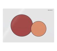 Geberit Sigma01 plaque de déclenchement pour rinçage à 2 quantités, pour WC Bambini, 115.770., Couleur: Blanc, bouton rouge carmin/orange