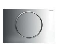 Geberit Plaque d'actionnement Sigma 10 Round 115758KH5 – bouton brillant, anneau mat, plastique