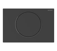Commande de WC Geberit avec dÃ©clenchement Ã©lectrique du rinÃ§age, Sigma10, radio, fonctionnement sur piles, rinÃ§age Ã 1 quantitÃ©, 115.869., Coloris: laquÃ© noir mat, revÃªtement easy-to-clean / noir - 115.869.16.6