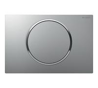 Geberit Sigma10 plaque de commande - chasse à 2 touches - bouton rond - matchr./chr. brillant/matchr. 115.758.JQ.5