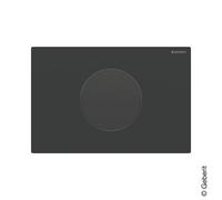 Commande de WC Geberit avec dÃ©clenchement Ã©lectrique du rinÃ§age, Sigma10, rinÃ§age Ã 2 quantitÃ©s, fonctionnement sur pile, 115.908., Coloris: noir mat, revÃªtement easy-to-clean / noir - 115.908.16.6