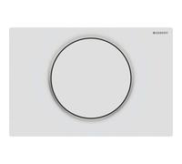 Plaque de fixation Geberit Sigma10 pour rinçage et arrêt de la chasse deau, Coloris: laqué blanc mat, revêtement easy-to-clean / poli - 115.758.JT.5