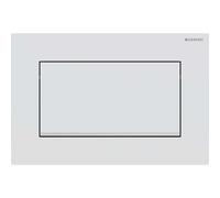 Geberit Sigma 10 Square plaque d'actionnement 115893JT1 laquée blanc mat, chromée haute brillance