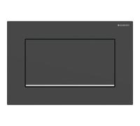 Geberit Sigma 10 Square plaque d'actionnement 115893141 laquée noir mat, chromée haute brillance