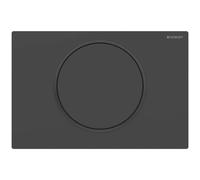 Plaque de fixation Geberit Sigma10 pour rinÃ§age et arrÃªt de la chasse deau, Coloris: laquÃ© noir mat, revÃªtement easy-to-clean / noir - 115.758.16.5