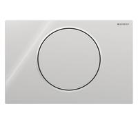 Geberit Plaque d'actionnement Sigma 10 Round 115758KH5 – bouton brillant, anneau mat, plastique