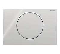 Geberit Plaque d'actionnement Sigma 10 Round 115758KH5 – bouton brillant, anneau mat, plastique