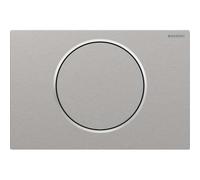 Plaque d'actionnement Sigma 10 Round 115758SN5 Plaque/bouton en acier inoxydable brossé, poli, acier inoxydable, pour chasse Geberit eau-arrêt-chasse d'eau
