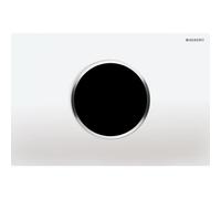 Geberit Sigma10 Système de commande WC - électronique - alimentation sans contact - 24.6x16.4cm - infrarouge - réservoir encastré UP300/320 - blanc/chrome brillant/blanc 115.907.KJ.1