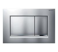 Geberit Plaque de fixation Sigma30 – Rinçage 2 quantités – Chromé mat, revêtement easy-to-clean