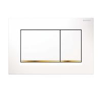 Geberit Sigma20 bouton de chasse d'eau pour WC blanc-doré 115.883.KK.1