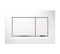 Geberit Sigma20 bouton de chasse d'eau pour WC chrome brillant-blanc 115.883.KJ.1