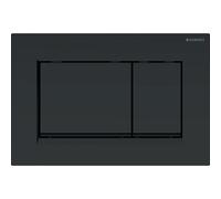 Geberit Sigma20 plaque de commande - chasse à 2 touches - carré - noir mat 115.883.16.1