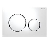 Geberit Sigma20 plaque de commande - chasse à 2 touches - commande frontale - 24.6x16.4cm - set de 2 - blanc SW53743