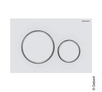 Geberit Sigma20 - Plaque de déclenchement Sigma 20, blanc mat/chrome 115.882.JT.1