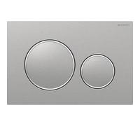 Plaque d'actionnement ronde Sigma 20 Geberit vissable, en acier inoxydable brossé/poli