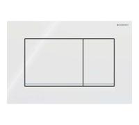 Geberit Sigma 20 Square plaque d'actionnement 115883111 plaque/bouton blanc , rayures blanc mat, pour double chasse, plastique