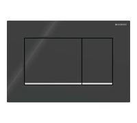 Geberit Sigma 20 Square plaque d'actionnement 115883KM1 noir / chromé brillant