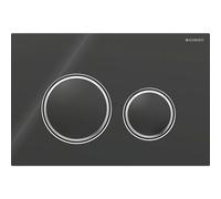 Geberit Sigma21 - Plaque de commande pour WC avec pour chasses d'eau à 2 volumes noir/black / chrome high gloss