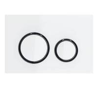 Plaque de commande Geberit Sigma21, pour rinçage à 2 quantités, couleur métal noir chromé, Coloris: noir chrome / blanc - 115.651.SI.1