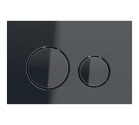 Plaque d'actionnement ronde Sigma 50 115651SJ1 Geberit plaque/bouton noir, anneau chromé noir, pour chasse d'eau 2 mégawatts